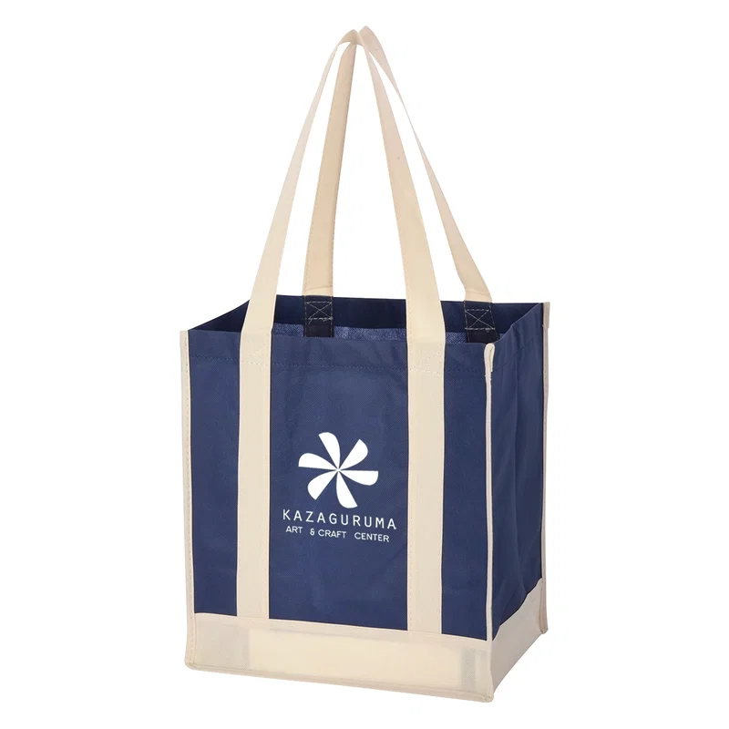 Non-Woven Two-Tone Shopper Tote Bag — view 2