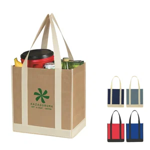 Non-Woven Two-Tone Recycled Shopper Tote Bag