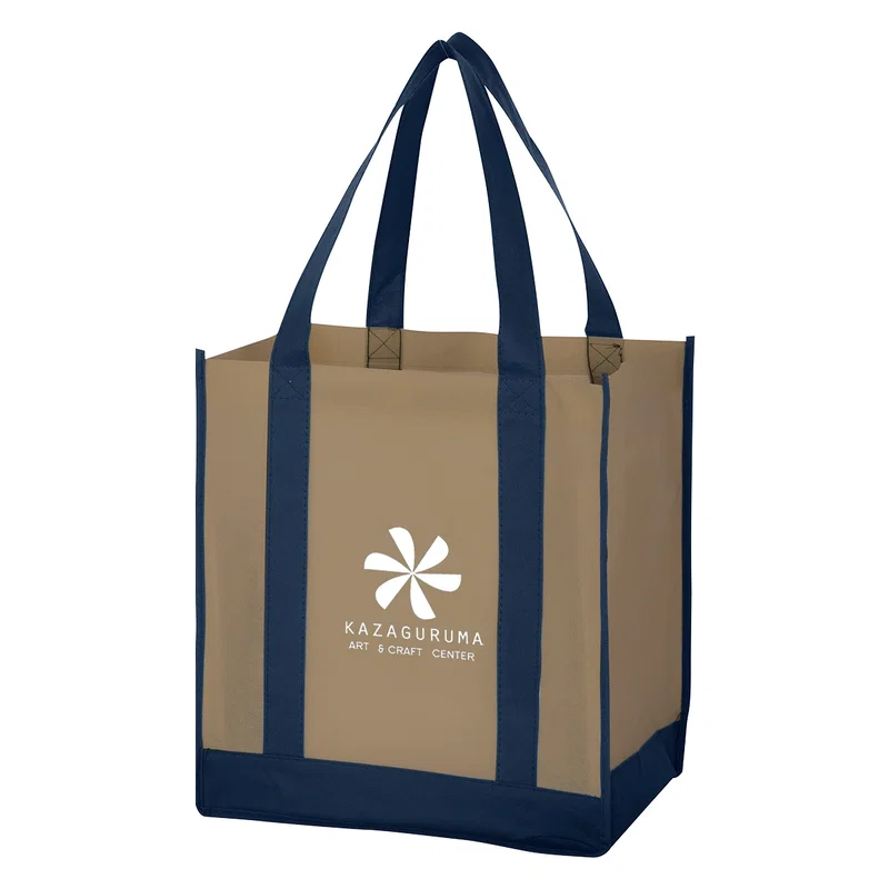 Non-Woven Two-Tone Shopper Tote Bag — view 8