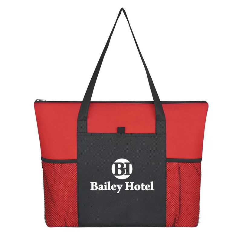 Non-Woven Voyager Zippered Tote Bag — view 3