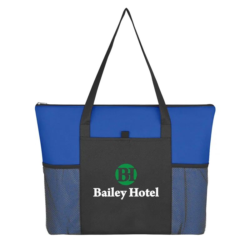 Non-Woven Voyager Zippered Tote Bag — view 5