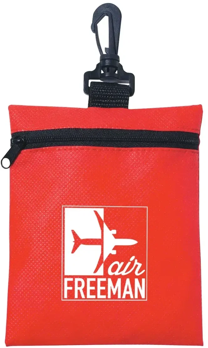 Slim zip pouch for pens, cords and small desk supplies