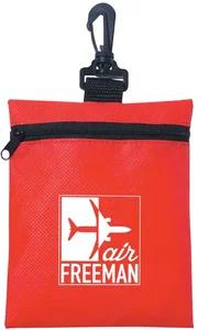 Imprinted Non-Woven Zippered Pouch