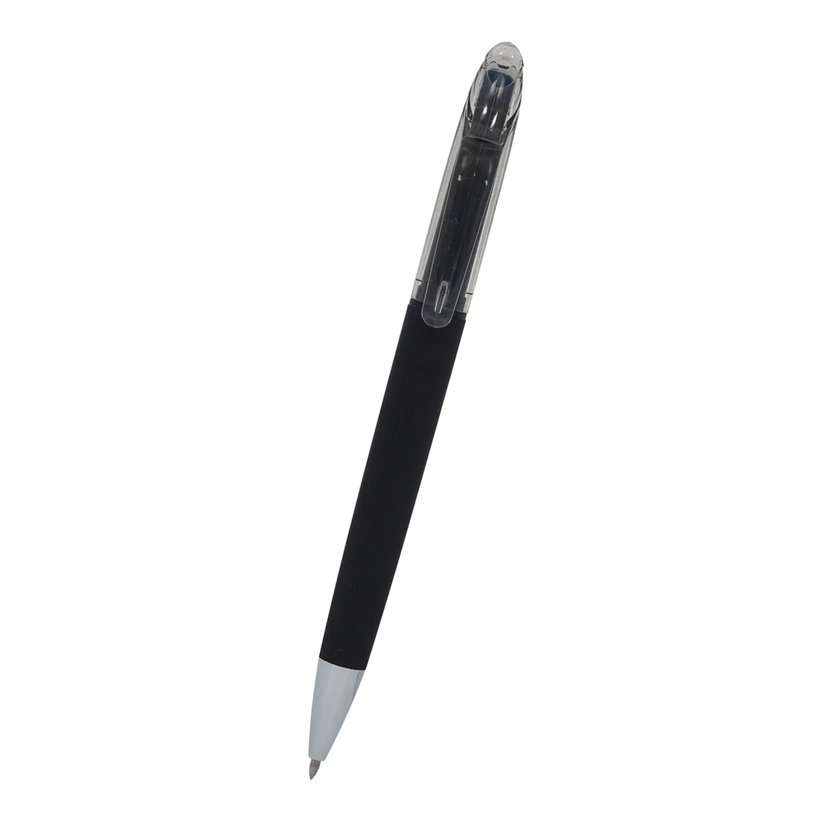 Highlighter pen combining a writing tip and a marker end
