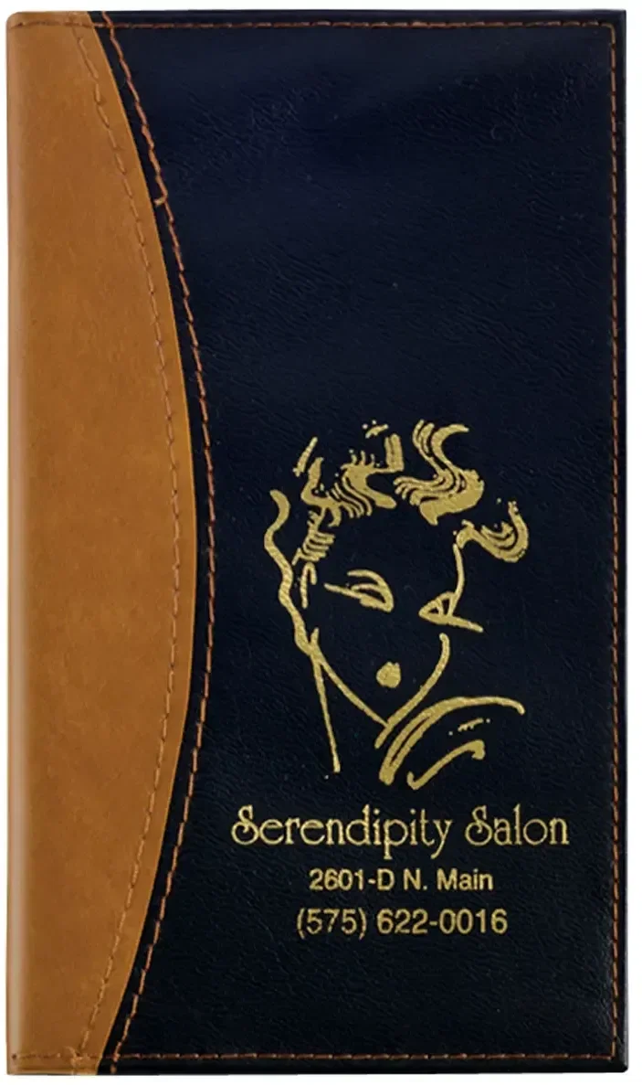 "Logo Luxe" Custom Promotional Vinyl Soft Cover Monthly Pocket Planner — view 3