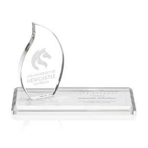 Starfire Crystal Flame Award with a Second Back-Panel Imprint