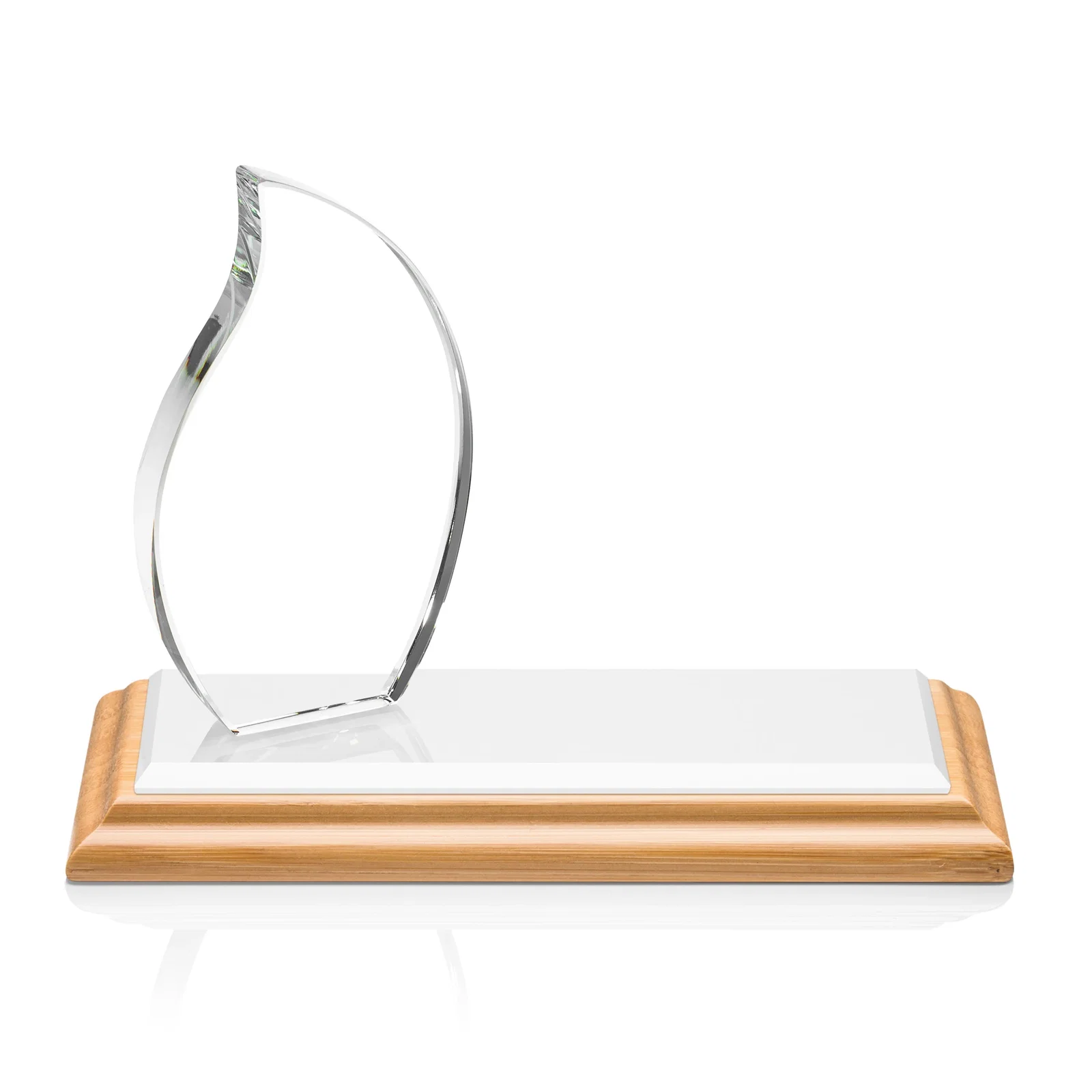 Promotional Starfire Crystal Flame Award with a Second Back-Panel Imprint for safety achievement programs