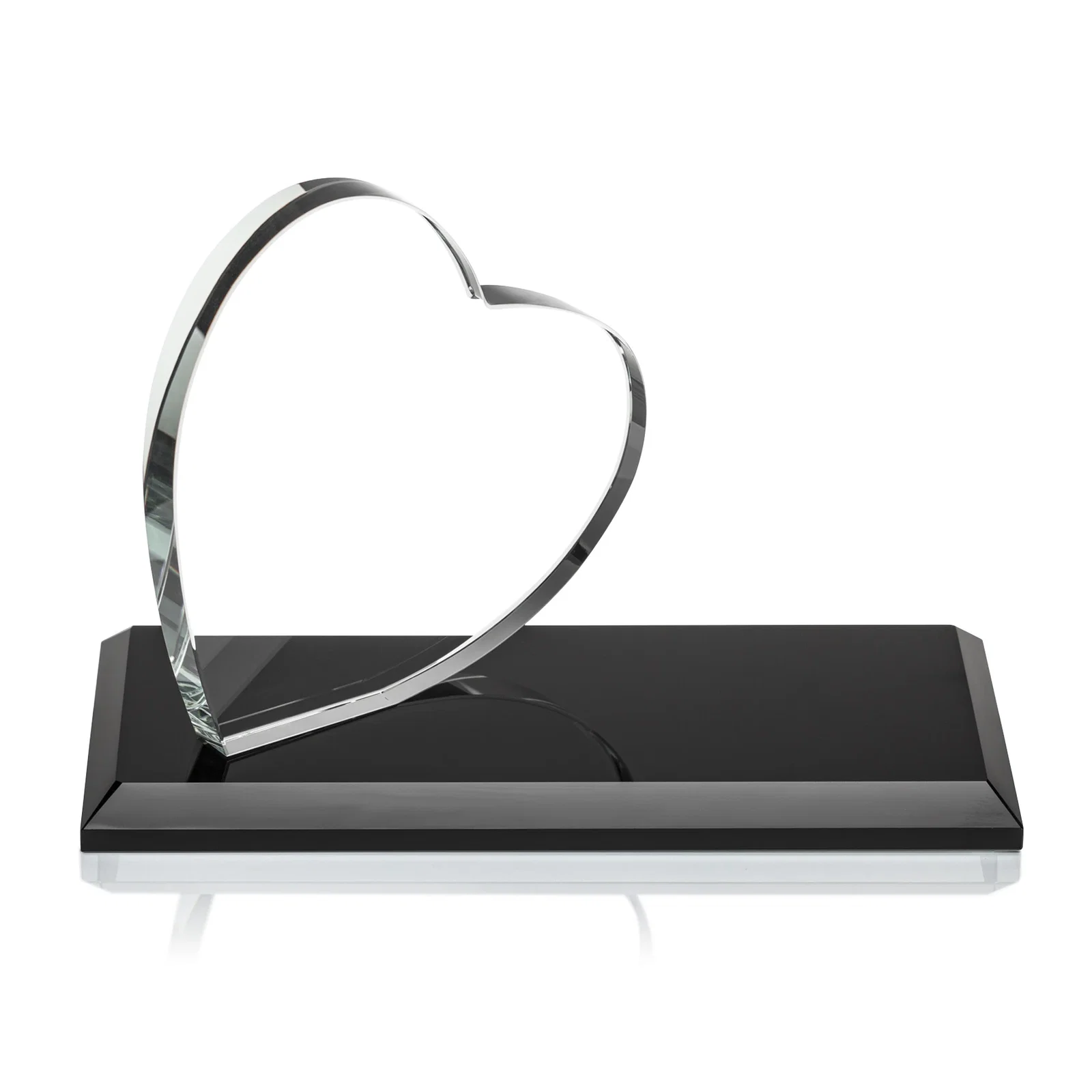 Promotional Starfire Crystal Heart Award in a Wide Range of Finishes, desk awards for service anniversary gifts