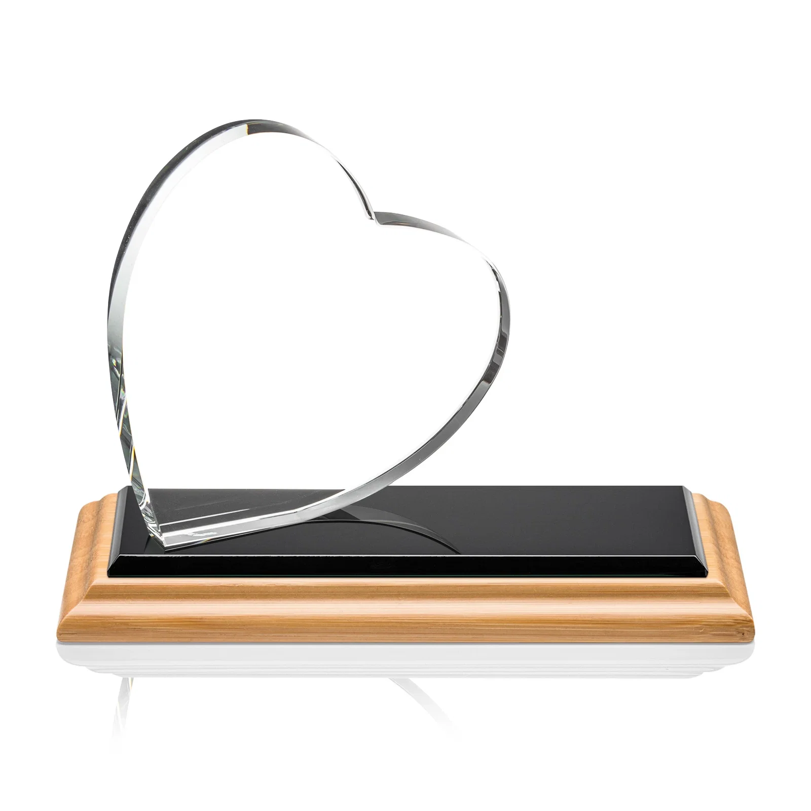 Promotional Starfire Crystal Heart Award in a Wide Range of Finishes, desk awards for donor appreciation