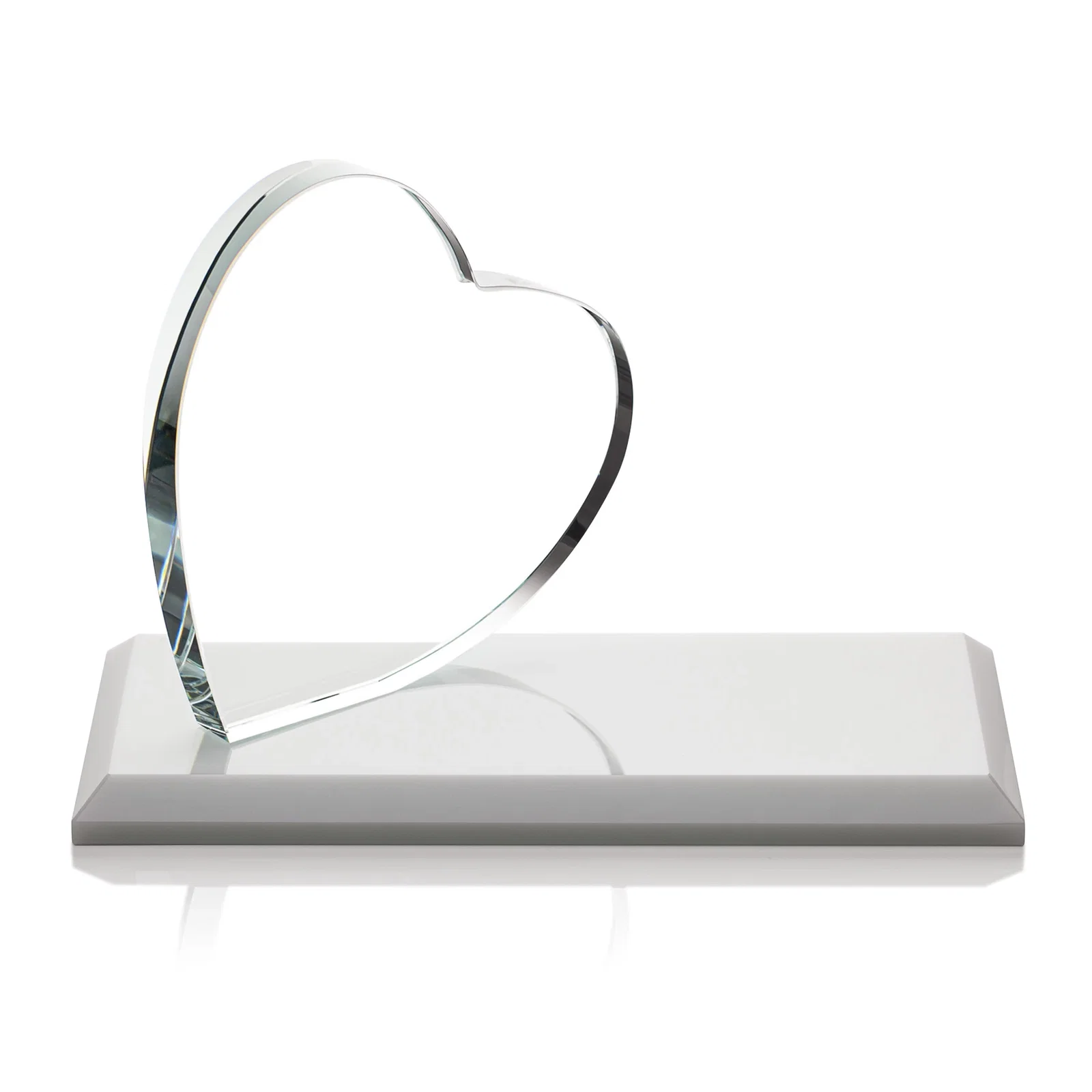Promotional Starfire Crystal Heart Award in a Wide Range of Finishes, desk awards for safety achievement programs