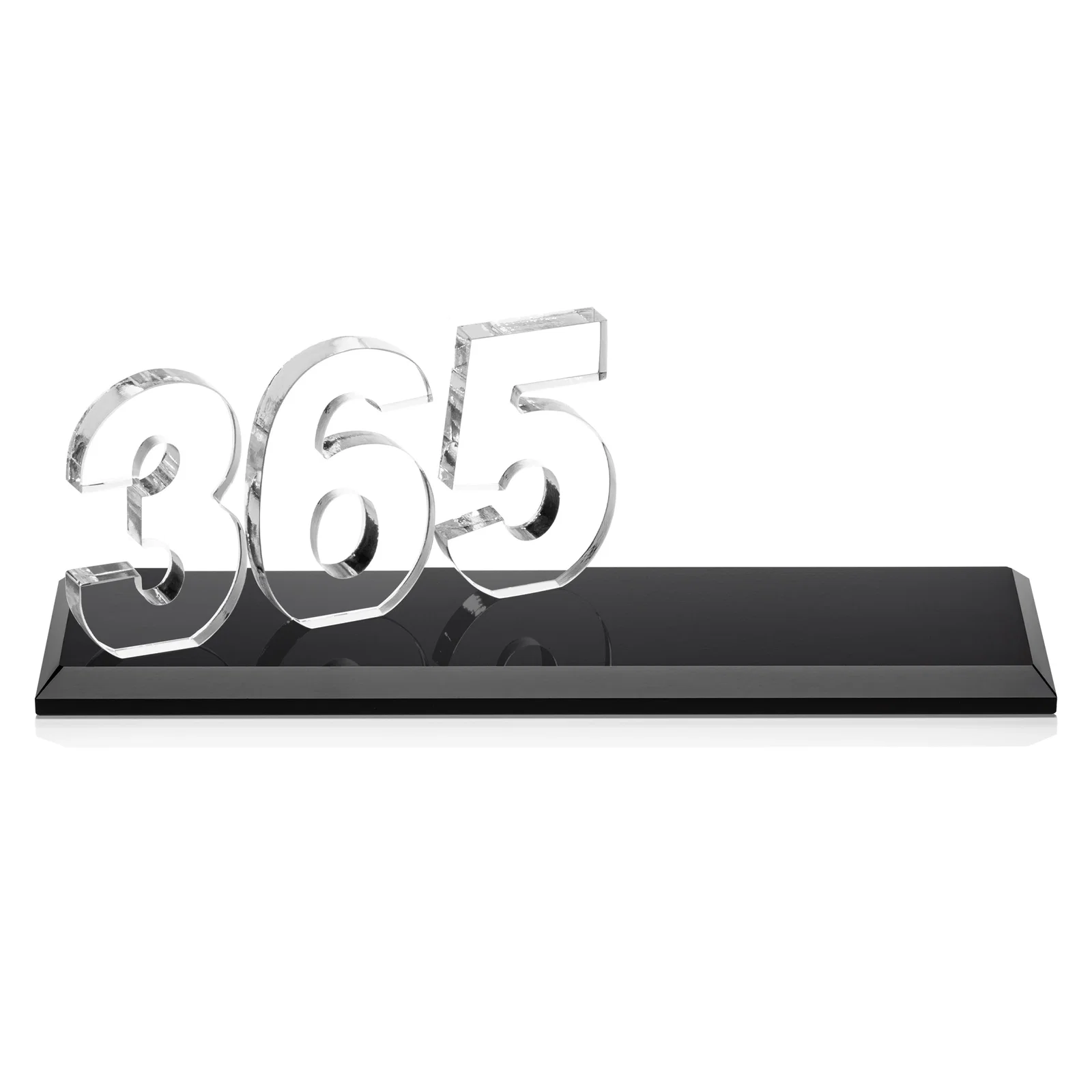 Custom Starfire Crystal Number Award on Rosewood Base, with your logo for corporate award ceremonies
