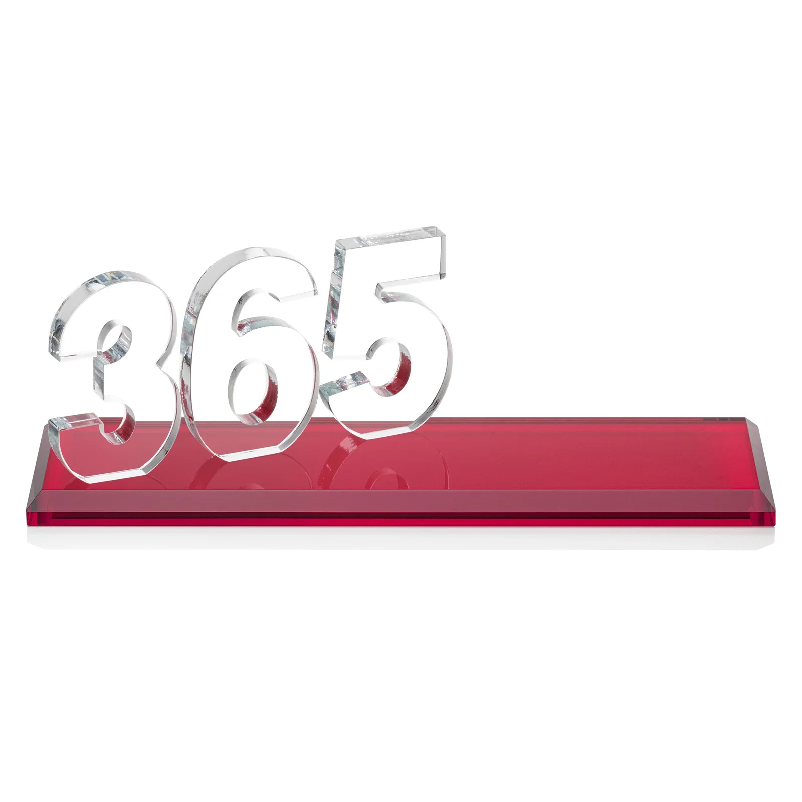 Custom Starfire Crystal Number Award on Rosewood Base, with your logo for dealer and partner awards