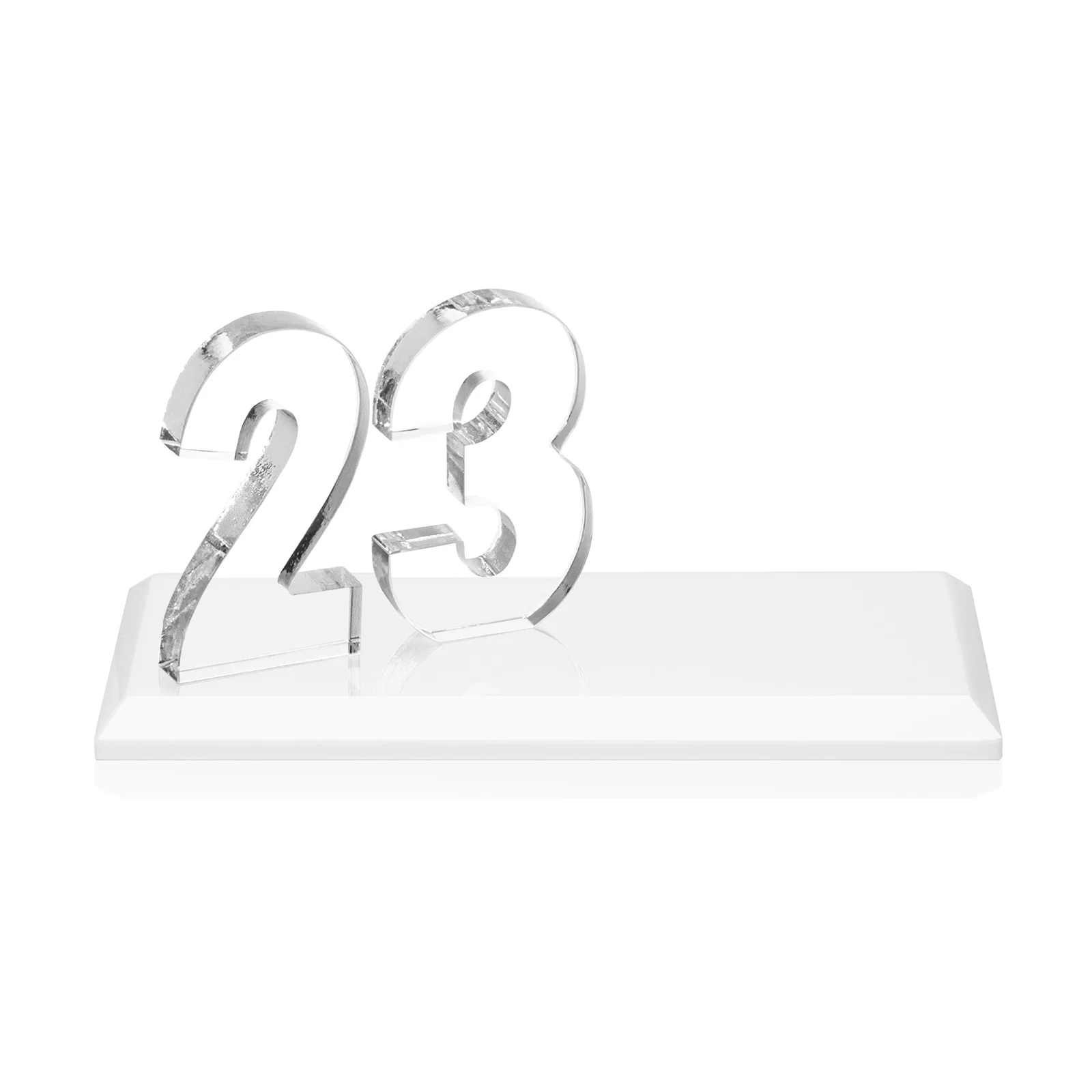 Personalized Starfire Crystal Number Award on Rosewood Base, with your logo for sales achievement awards