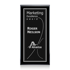 Rosewood Piano Finish Wall Plaque with 4 x 10 Inch Engraved Plate