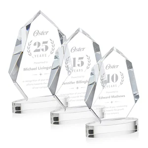 Extra-Thick Optical Crystal Award on an Oval Base