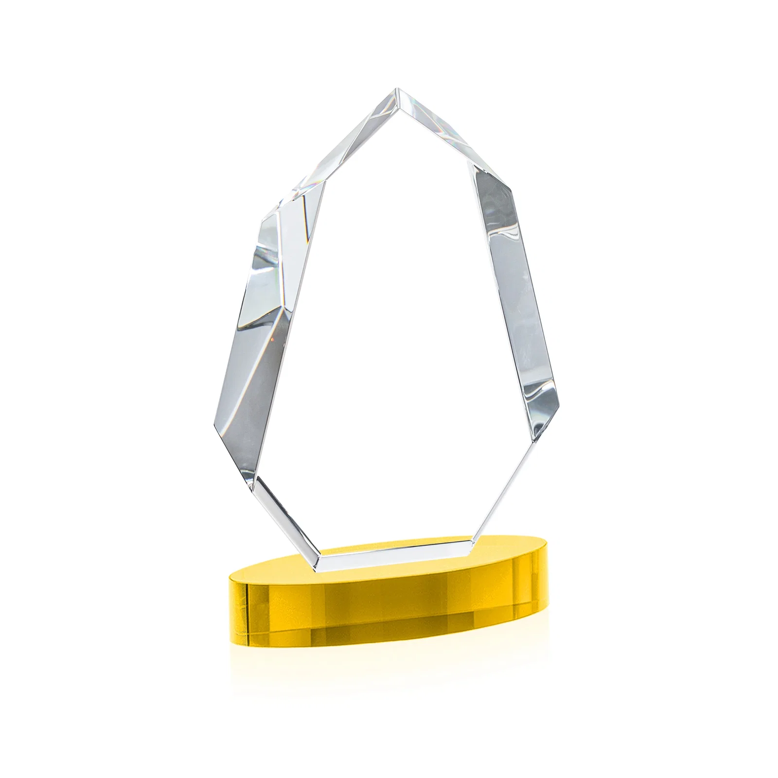 Custom engraved Extra-Thick Optical Crystal Award on an Oval Base, awards for graduation ceremonies