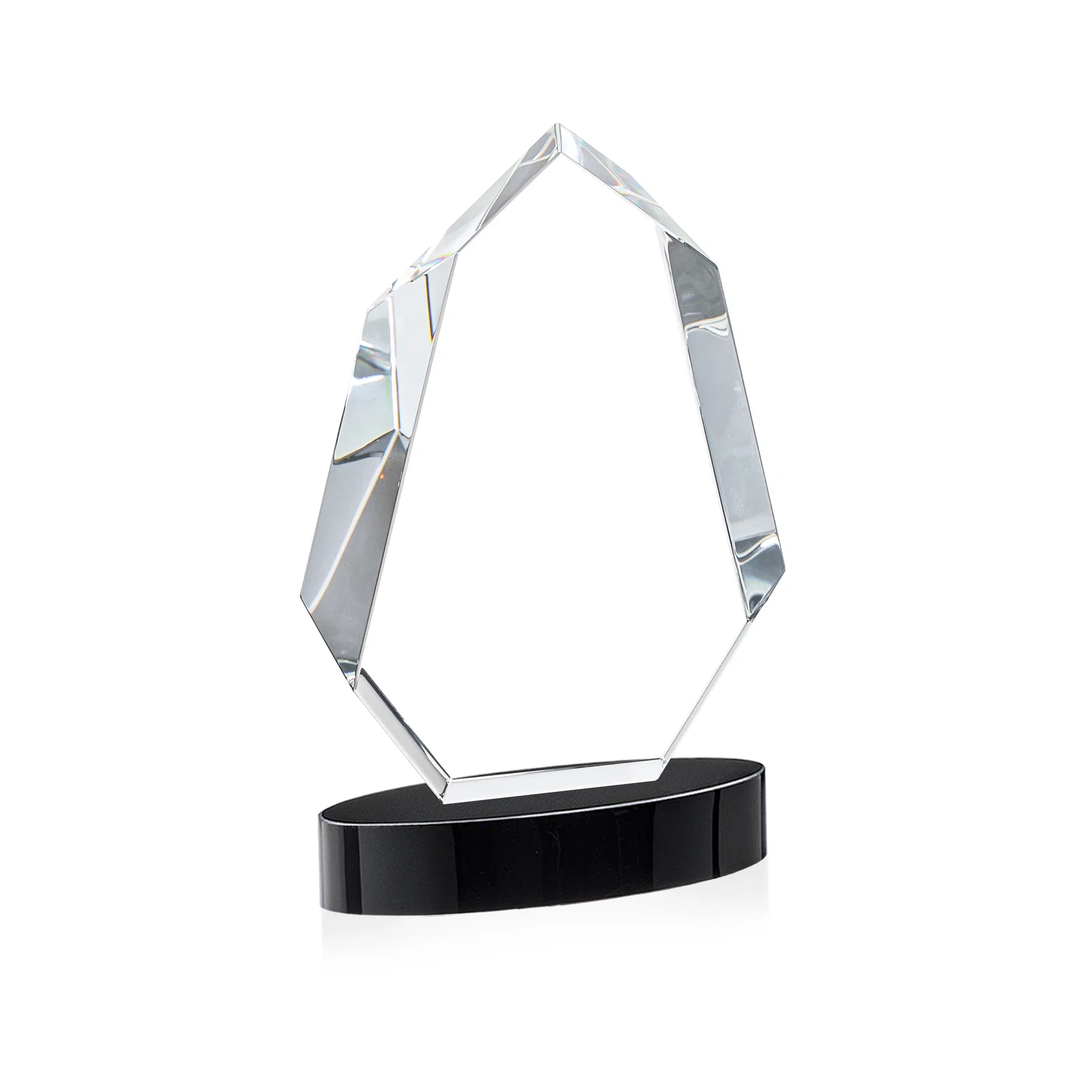 Custom Extra-Thick Optical Crystal Award on an Oval Base, awards, with your logo for corporate award ceremonies