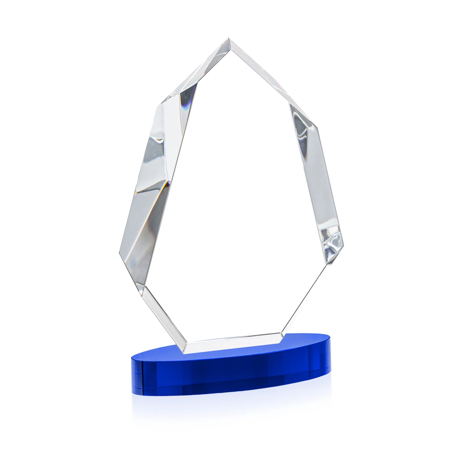 Custom Extra-Thick Optical Crystal Award on an Oval Base, awards, with your logo for team milestone celebrations