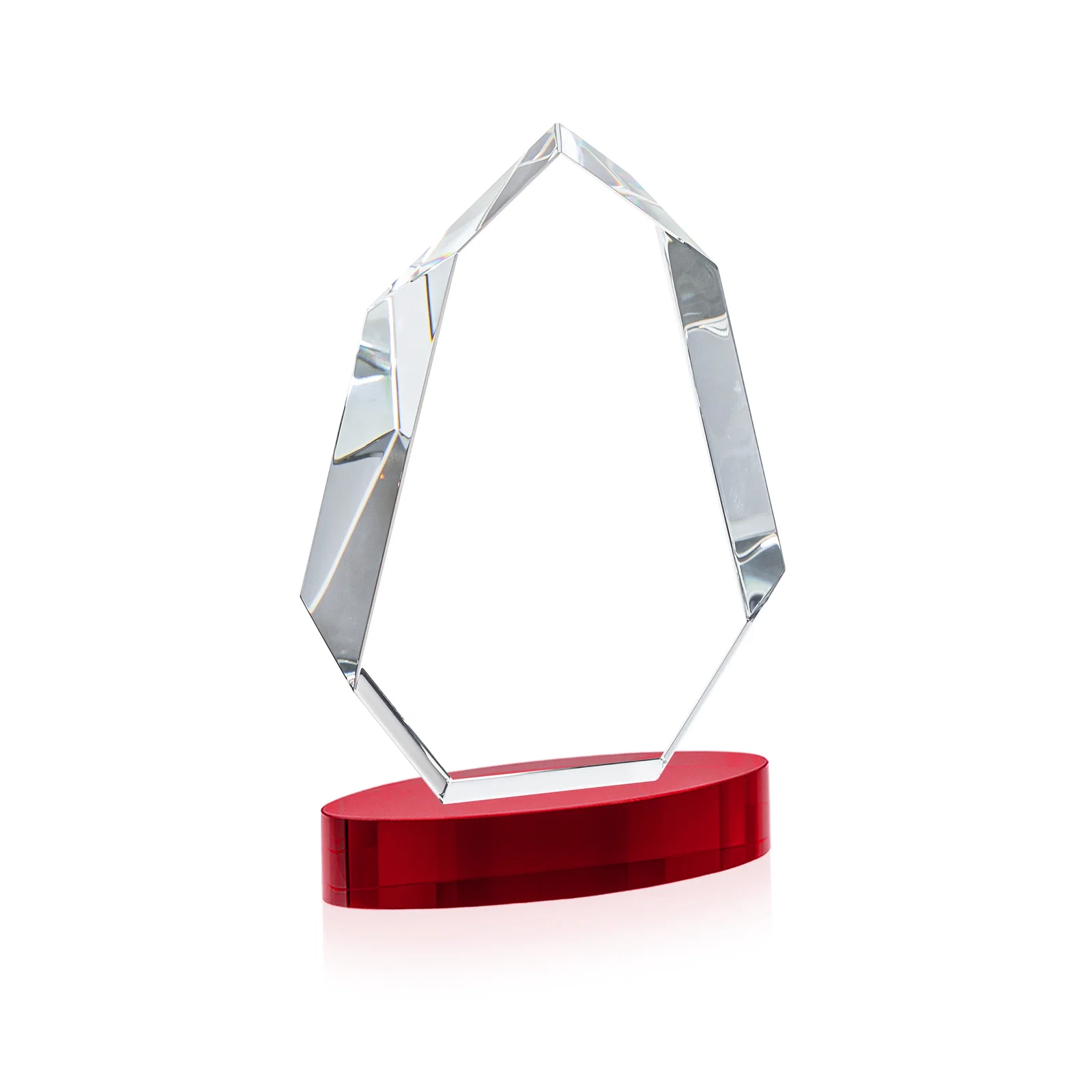 Custom Extra-Thick Optical Crystal Award on an Oval Base, awards, with your logo for graduation ceremonies