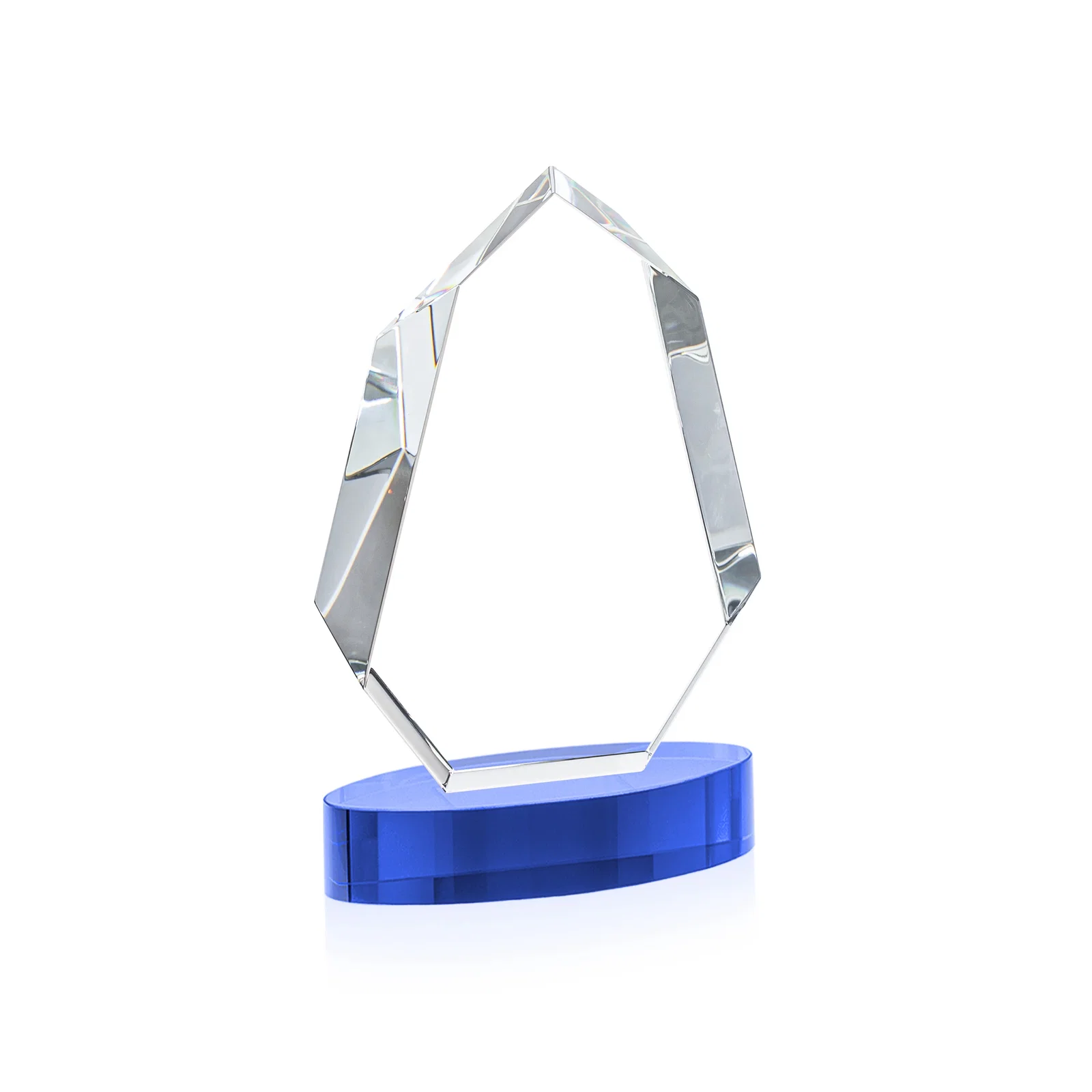 Custom Extra-Thick Optical Crystal Award on an Oval Base, awards, with your logo for volunteer appreciation