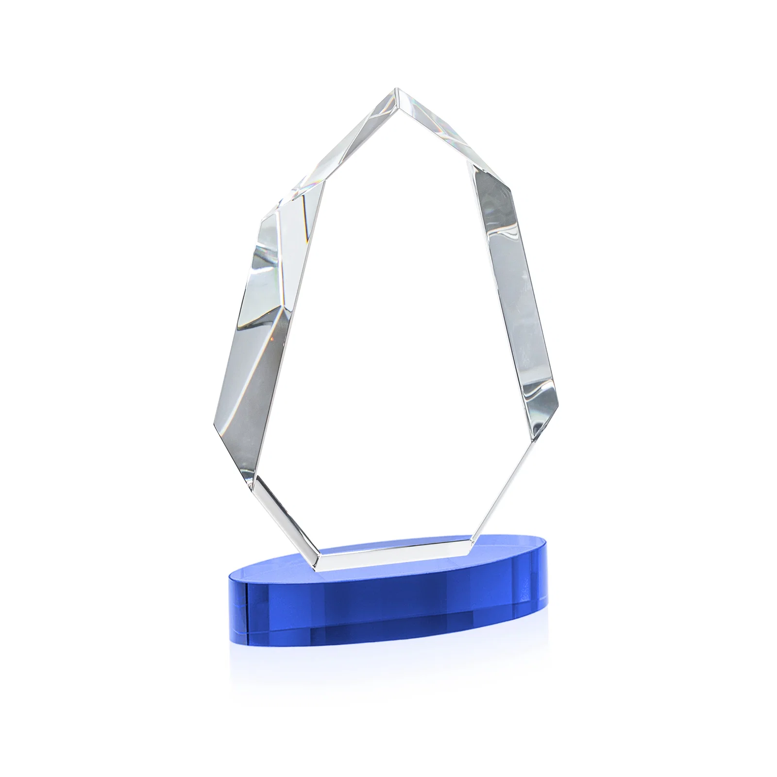 Custom Extra-Thick Optical Crystal Award on an Oval Base, awards, with your logo for dealer and partner awards