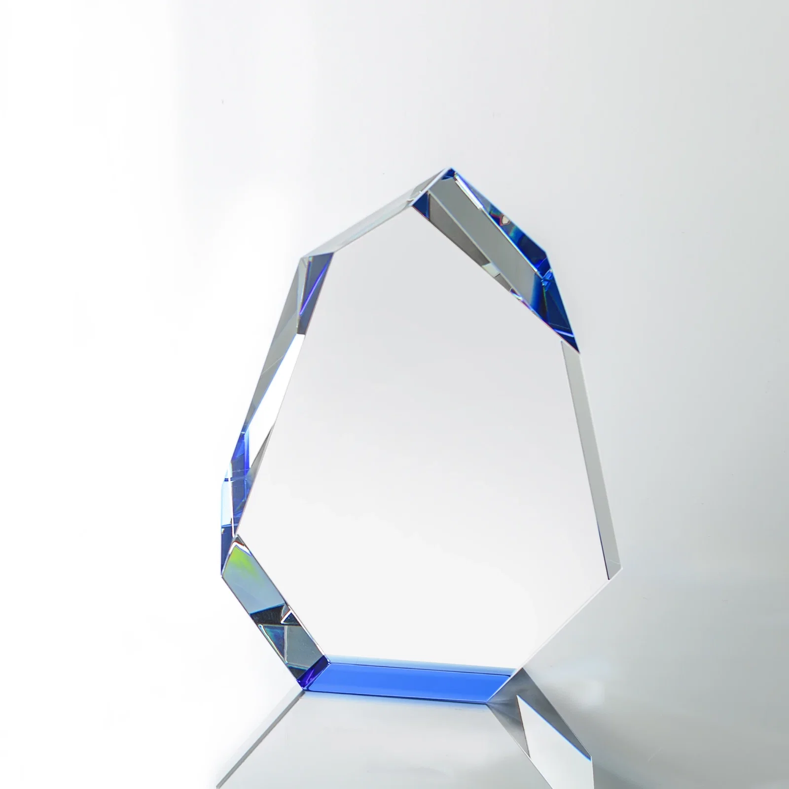 Promotional Interchanging-Bevel Optical Crystal Award With Sapphire Base, awards for employee recognition