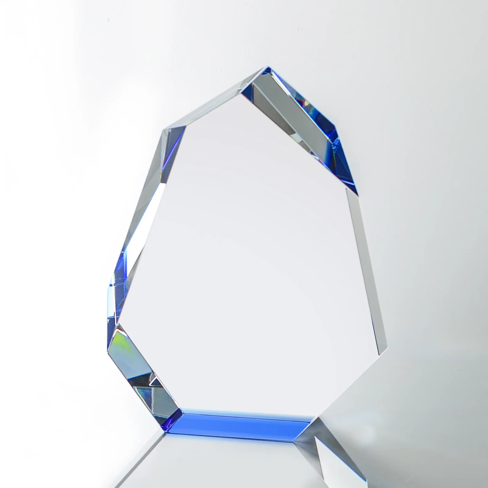 Promotional Interchanging-Bevel Optical Crystal Award With Sapphire Base, awards for corporate award ceremonies
