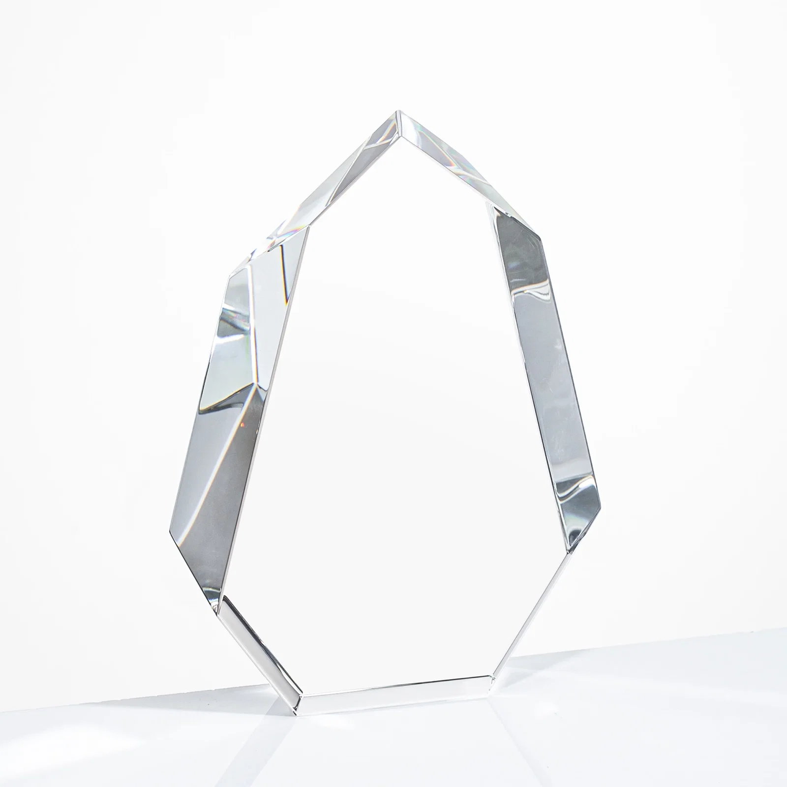 Promotional Interchanging-Bevel Optical Crystal Award With Sapphire Base, awards for donor appreciation
