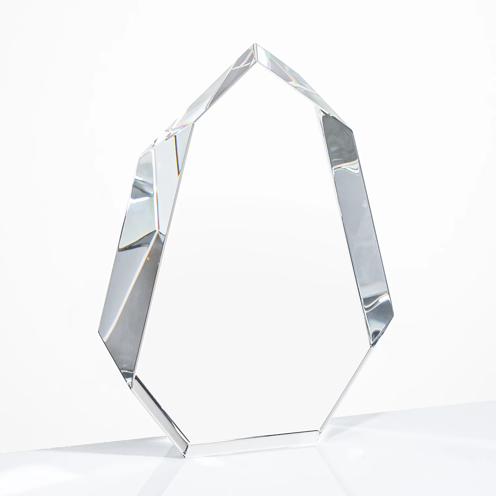 Promotional Interchanging-Bevel Optical Crystal Award With Sapphire Base, awards for graduation ceremonies
