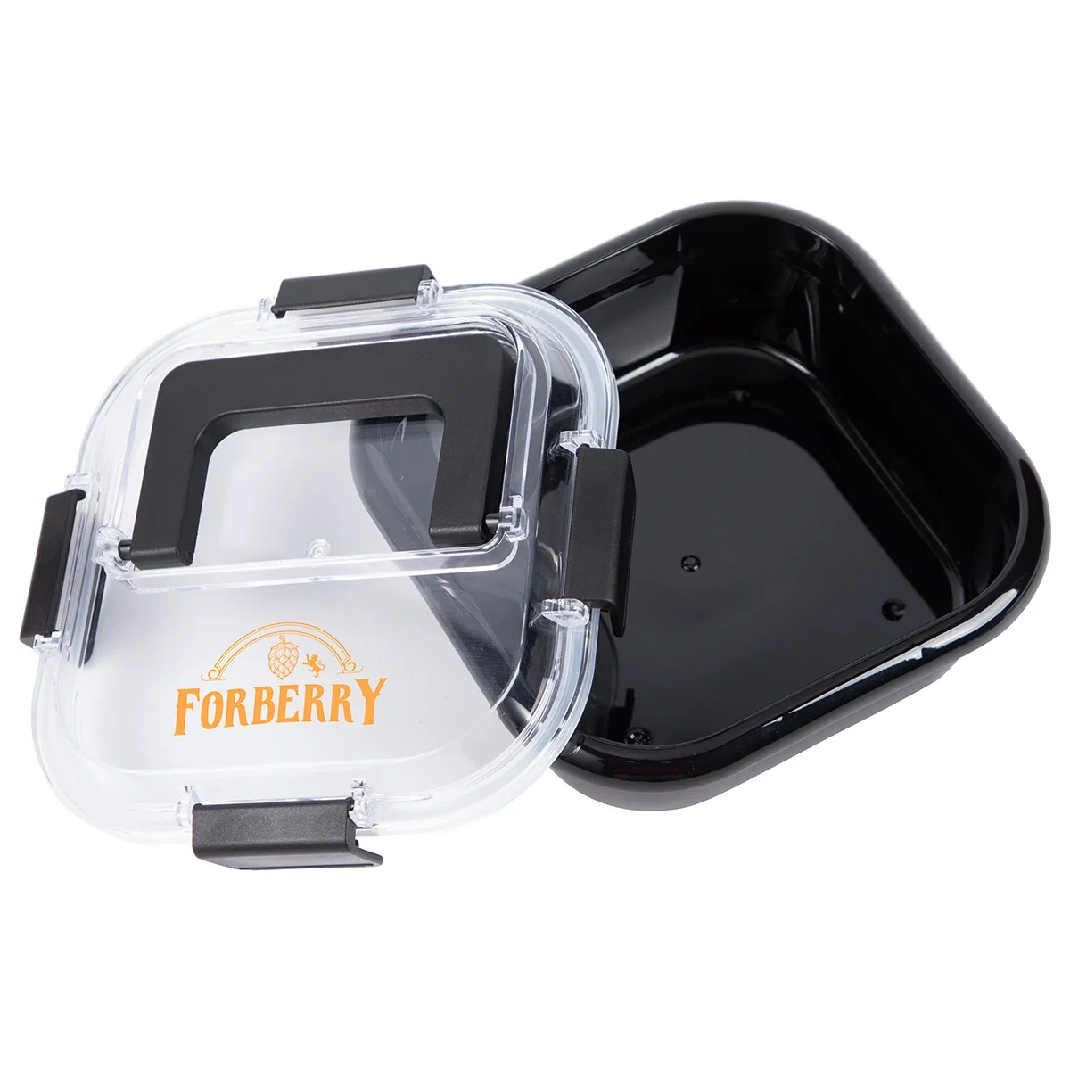 Open view of the Nosh lunch box showing its interior compartments