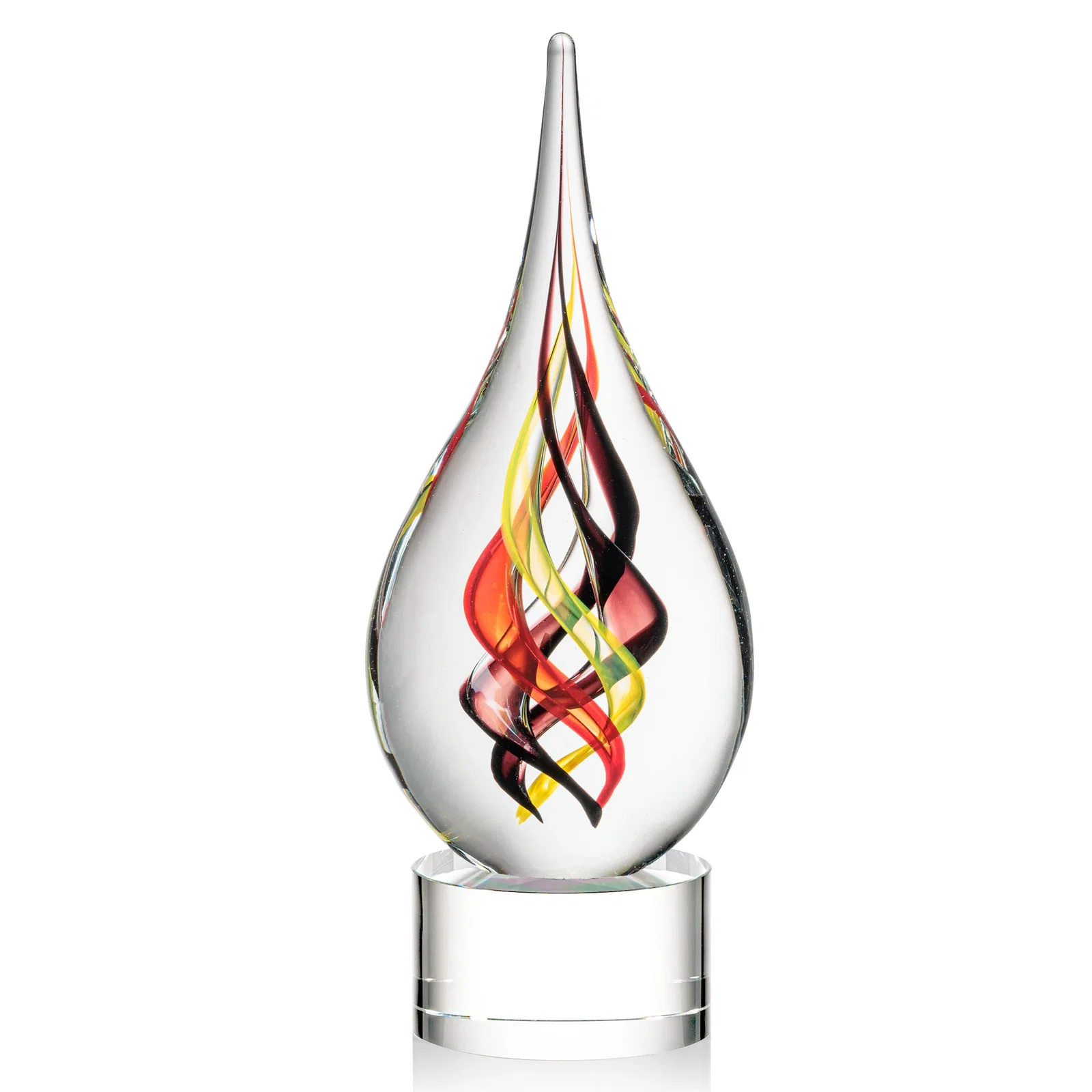 Custom Glass and Starfire Crystal Helix Award on Optical or Ebony Base for dealer and partner awards