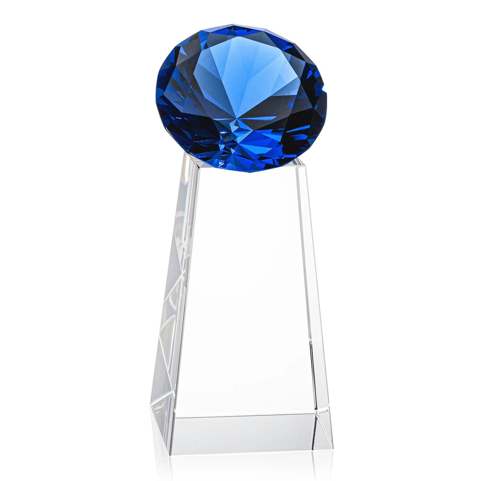 Promotional Optical Crystal Gemstone Award with Ten Accent Color Choices, with your logo for safety achievement programs