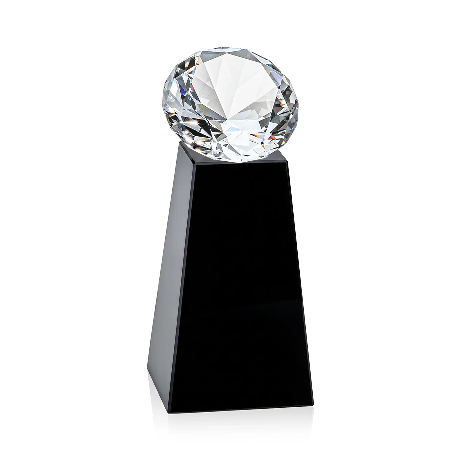 Promotional Optical Crystal Gemstone Award with Ten Accent Color Choices, with your logo for volunteer appreciation