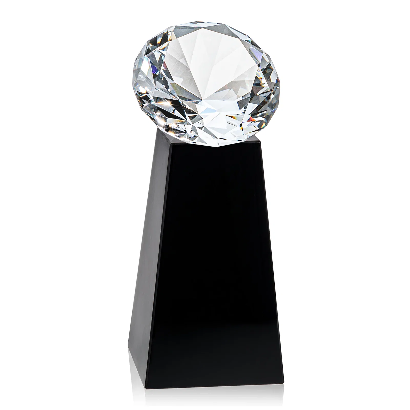 Promotional Optical Crystal Gemstone Award with Ten Accent Color Choices, with your logo for company anniversary events