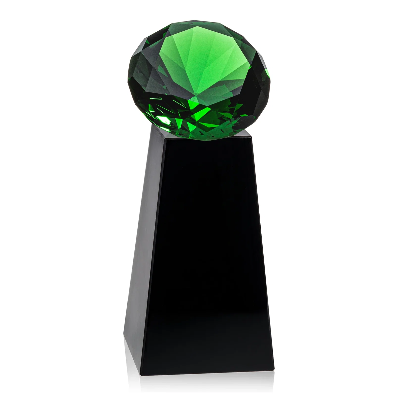 Branded Optical Crystal Gemstone Award with Ten Accent Color Choices, with your logo for team milestone celebrations