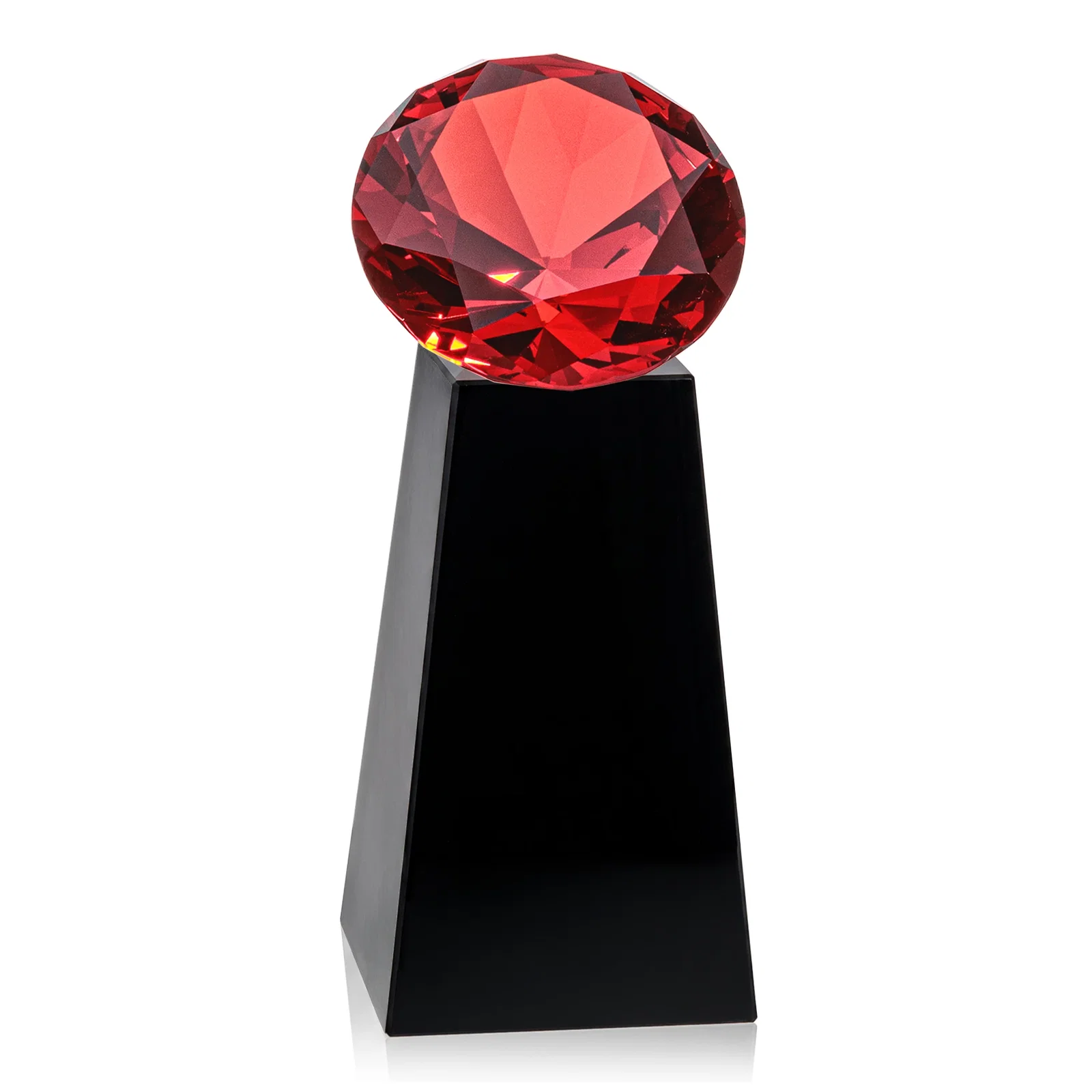 Branded Optical Crystal Gemstone Award with Ten Accent Color Choices, with your logo for safety achievement programs