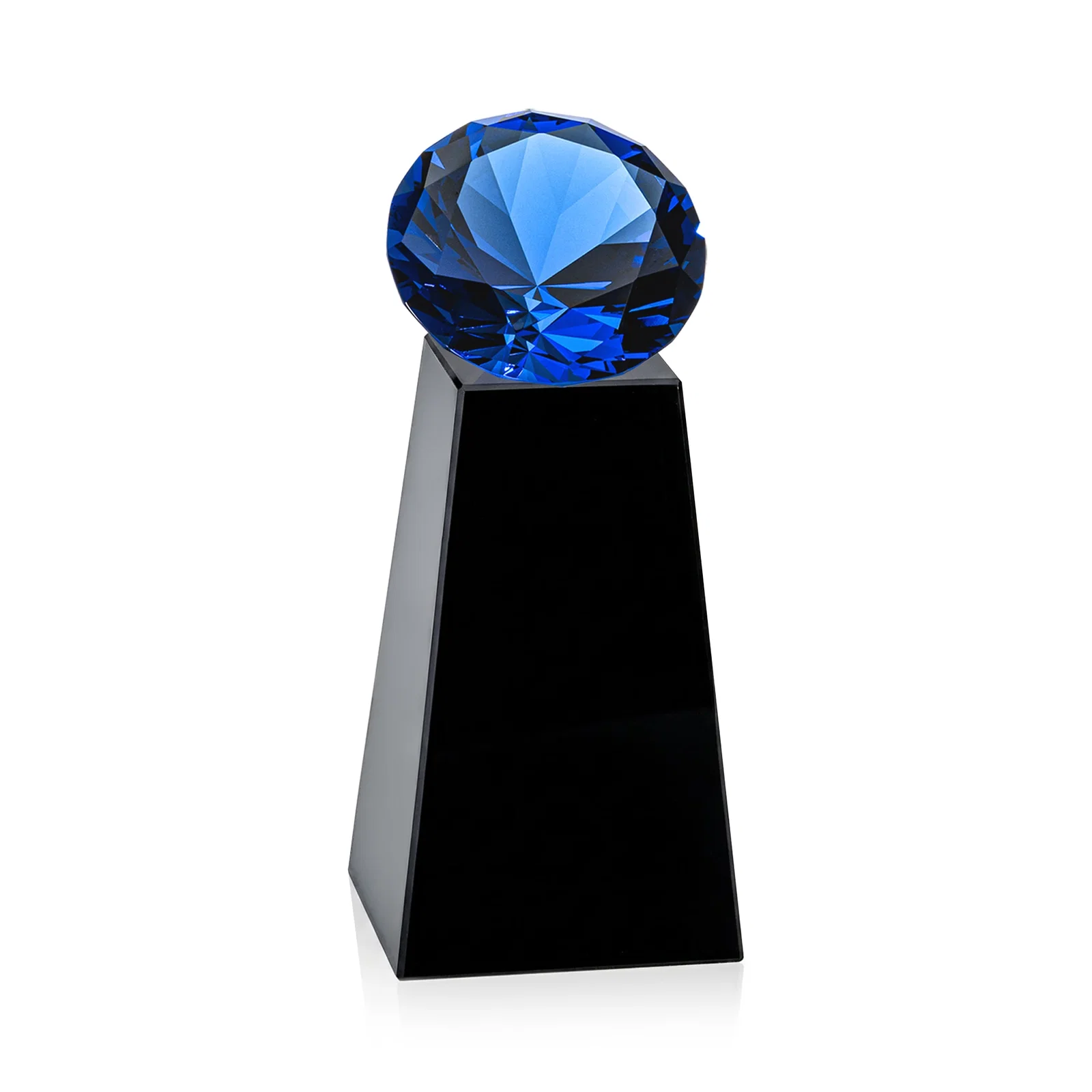 Branded Optical Crystal Gemstone Award with Ten Accent Color Choices, with your logo for volunteer appreciation