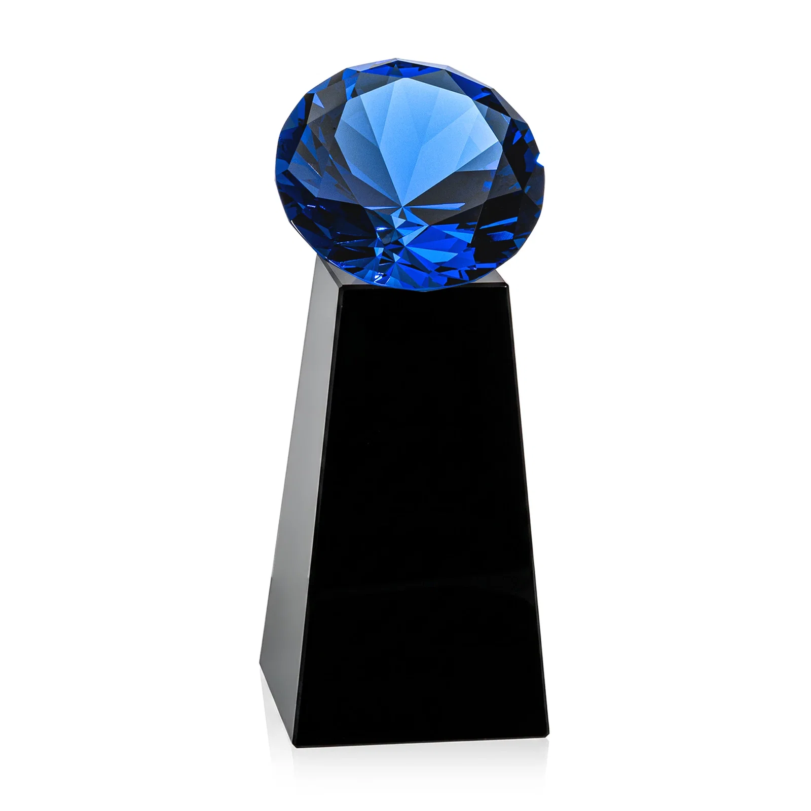 Branded Optical Crystal Gemstone Award with Ten Accent Color Choices, with your logo for dealer and partner awards
