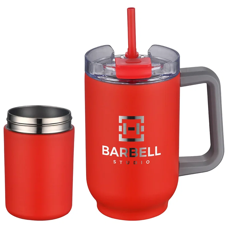 Novo Combo logo travel mug, lid close-up