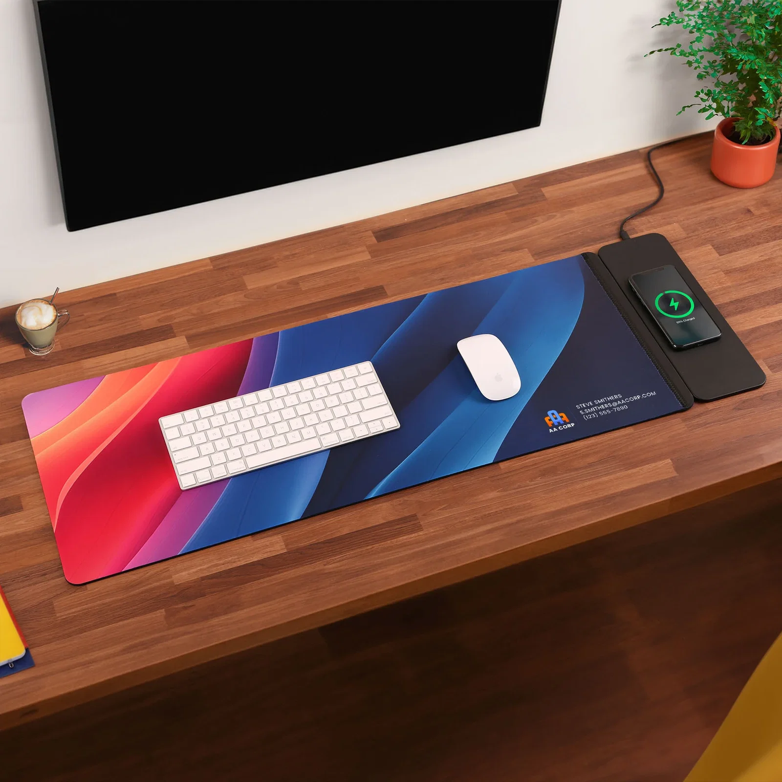 Nowire™ Recycled Desk Mat (Wireless Charging Pad) — view 3