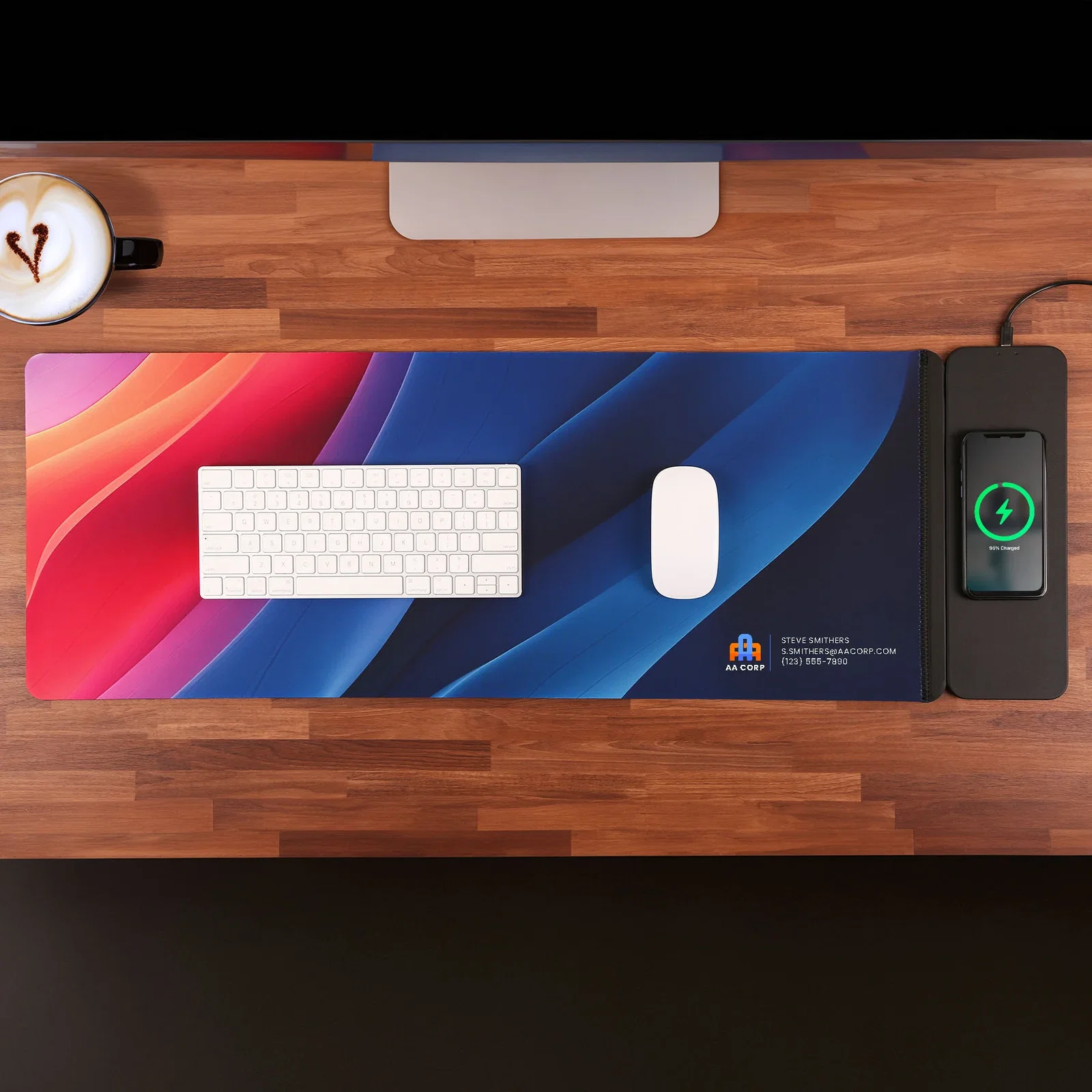 Nowire™ Recycled Desk Mat (Wireless Charging Pad) — view 5
