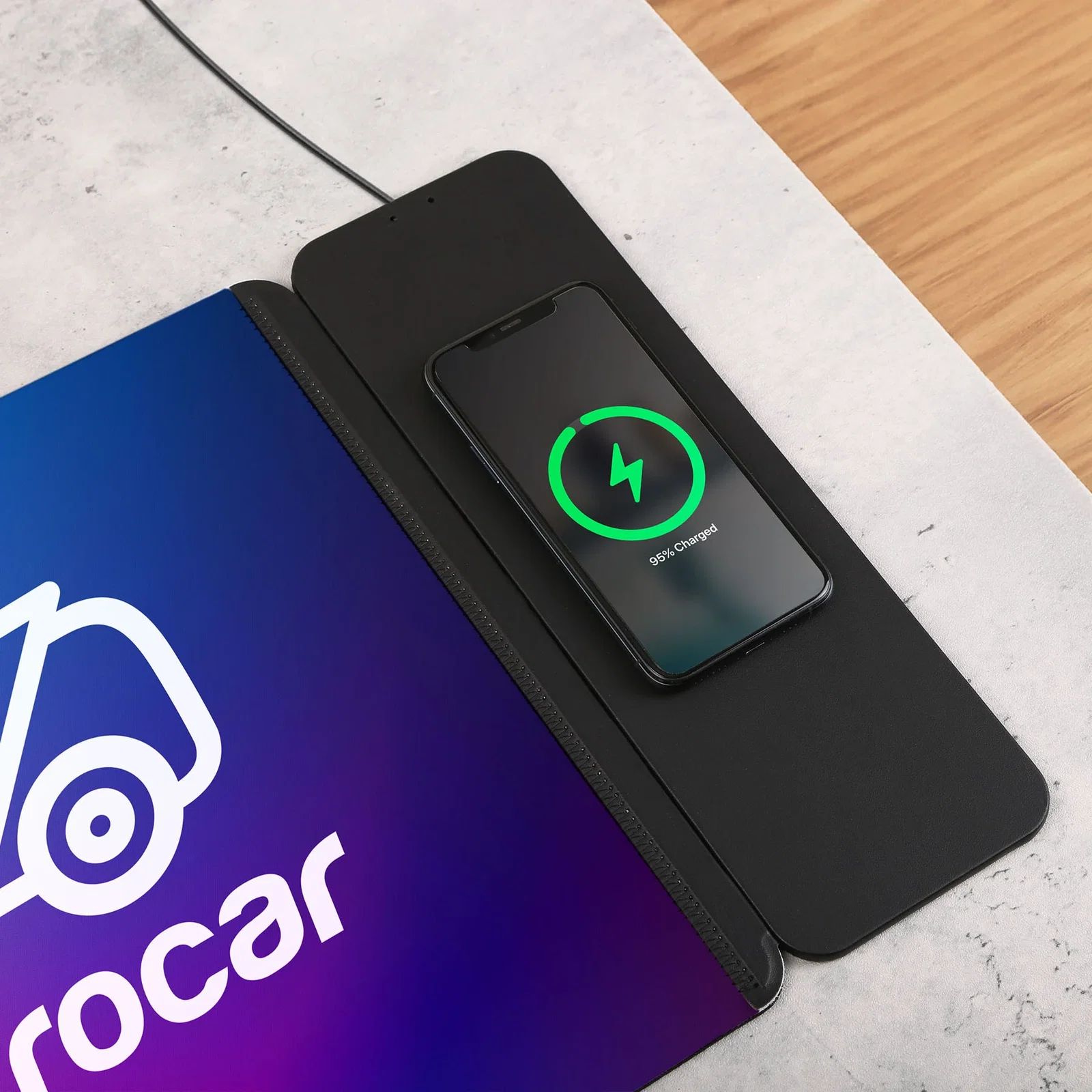 Nowire™ Recycled Desk Mat (Wireless Charging Pad) — view 7