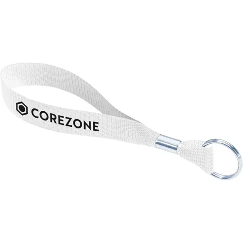 3/4-inch nylon web wristlet keychain strap looped, screen printed key strap