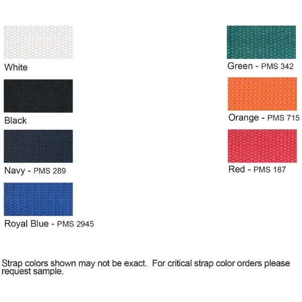 Assorted nylon web wristlet keychain straps, 3/4-inch promotional key straps