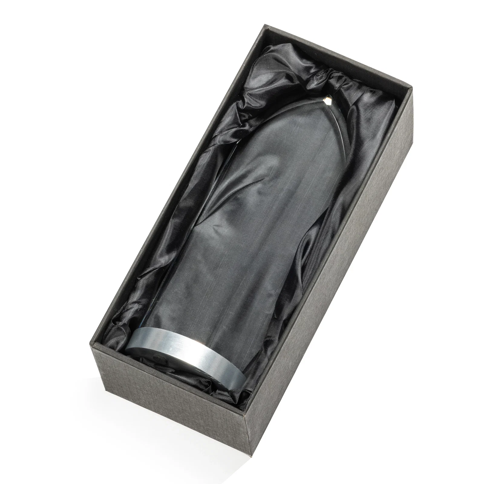 Custom Starfire Crystal Award With a Pointed Top on an Aluminum Base, metal awards for retirement presentations