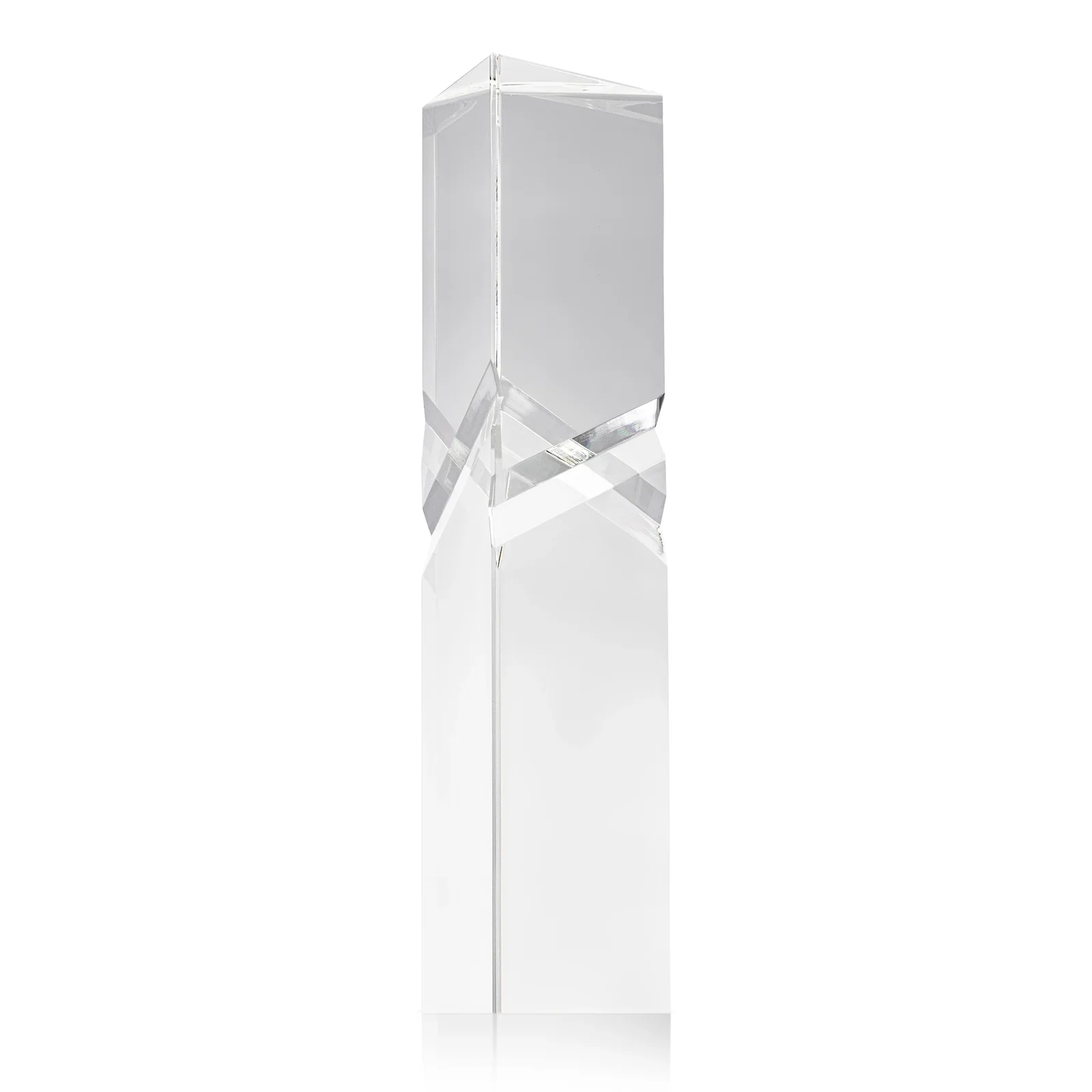 Custom Optical Crystal Faceted Pyramid Award for company anniversary events