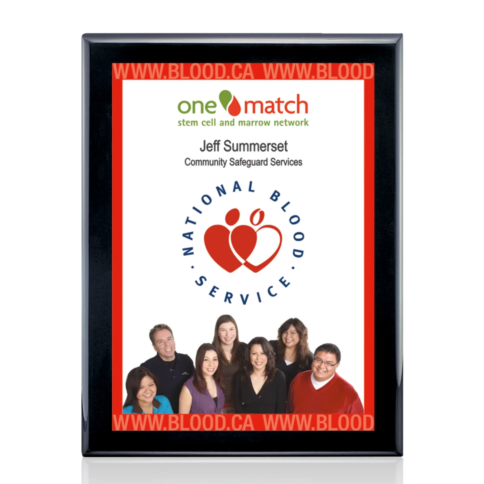 Custom Full Color Sublimated Plate Plaque on Piano Finish for dealer and partner awards