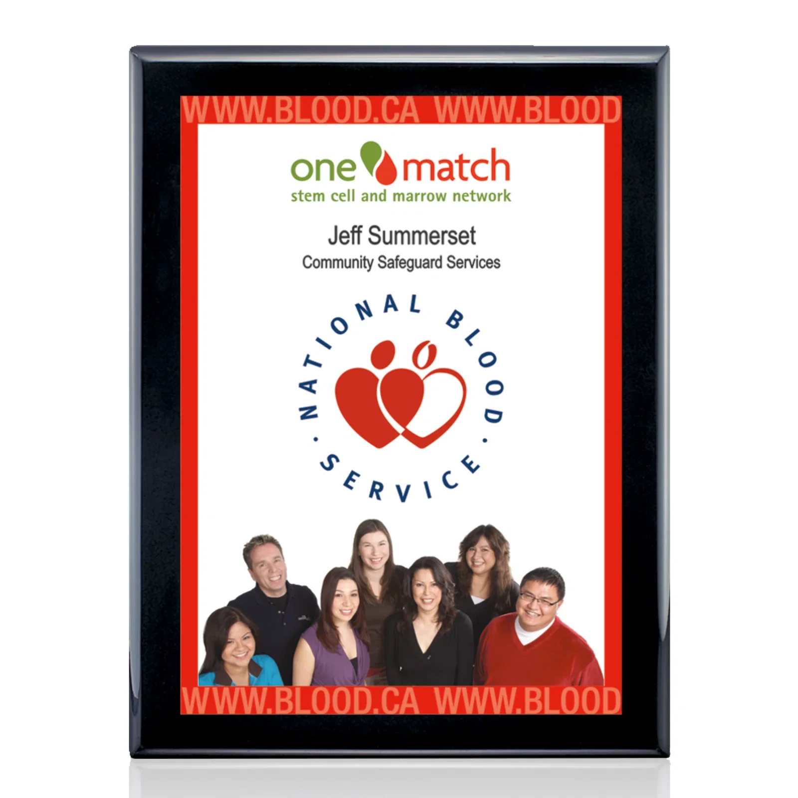 Custom Full Color Sublimated Plate Plaque on Piano Finish for company anniversary events