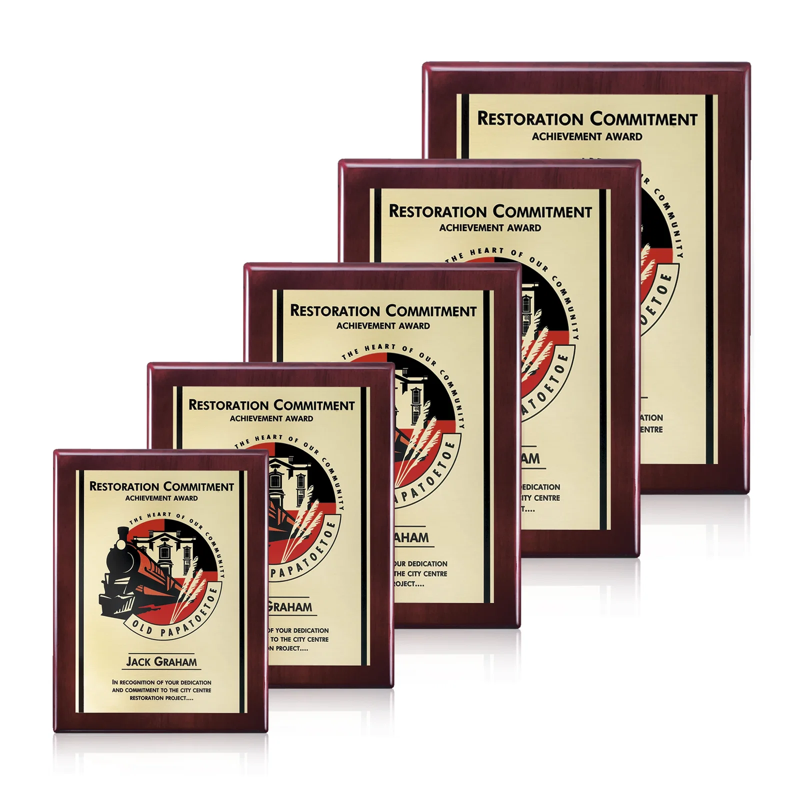 Personalized Full Color Sublimated Plate Plaque on Piano Finish for employee recognition
