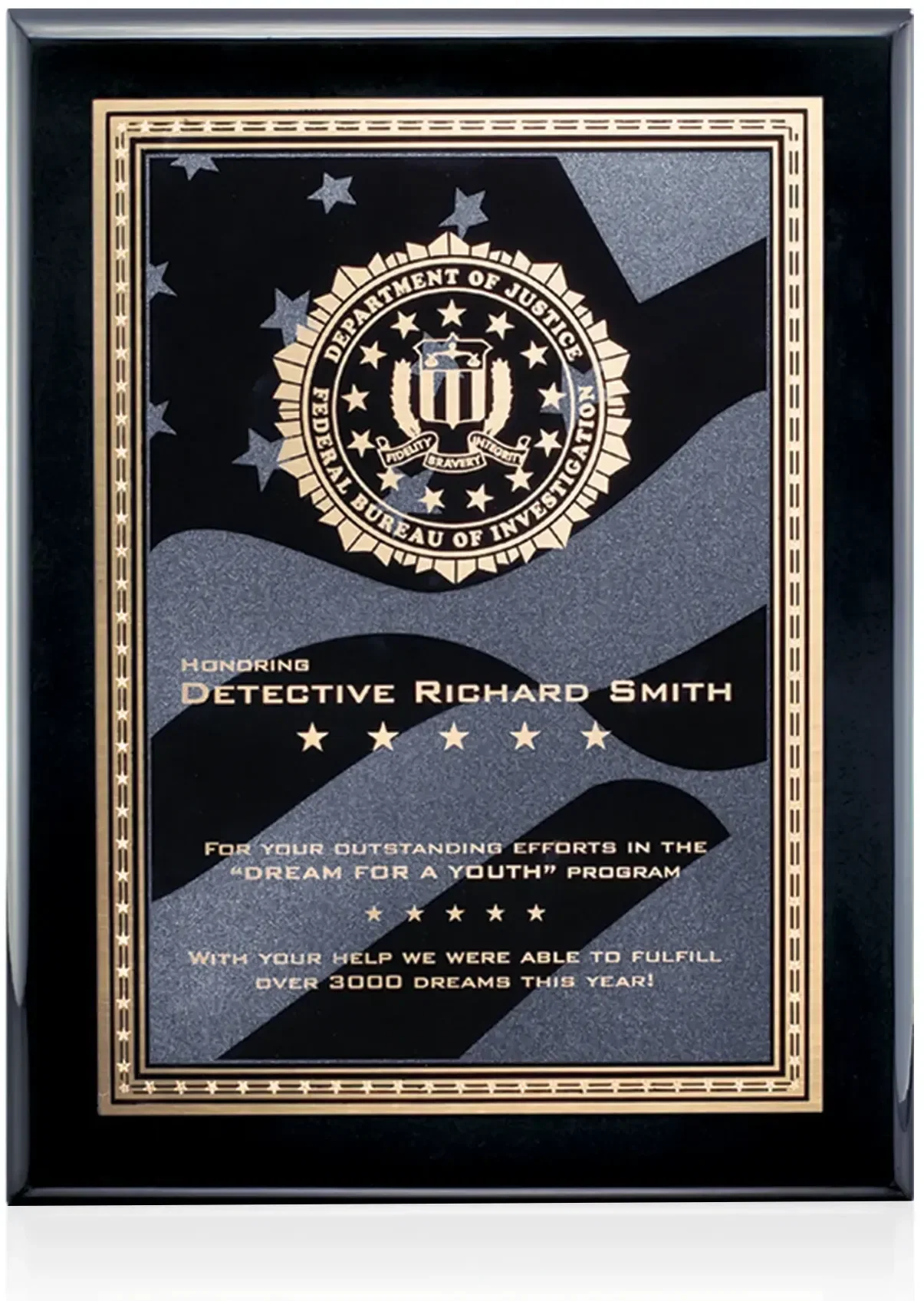 Oakleigh Stars & Stripes Plaque — view 3